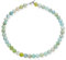 Plain Simple Western Jewelry Light Green Aqua Multi Shades Aquamarine Round 10MM Bead Strand Collarbone Necklace For Women Silver Plated Clasp 17 Inch