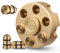 Cool Alloy Fidget Spinner Metal, Fidget Cube Chain Toys Sensory Gadget Finger Hand Spinner Focus Stress Relief Toy, Desk Toy Spining Top Christmas Stocking Stuffer Gift for Kids Adults Gold