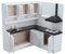 Vbestlife Puppenhaus-Küchenmöbel-Kit, Puppenhaus-Küche, Feine Verarbeitung, Miniaturmodell, Niedliches Aussehen, Mode, Holzpuppenmöbel