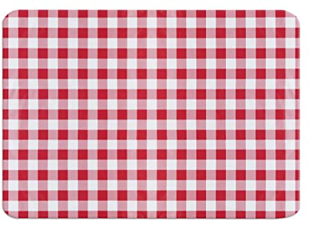 Maximex Nappe découpée Individuellement - Motif Intemporel à Carreaux Rouges - Facile à Nettoyer - Résistante aux intempéries - pour Table de Jardin et de Camping - 180 x 140 cm