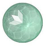 Round Faceted Flat Back Crystal Glass Stone 12 mm, Light Green 4 Transparent (50570), Czech Republic (Kristallglas-Strass)