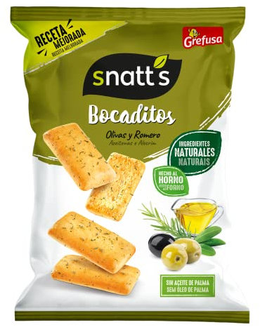 Snatt's Bocaditos con Olivas y Romero, 110g