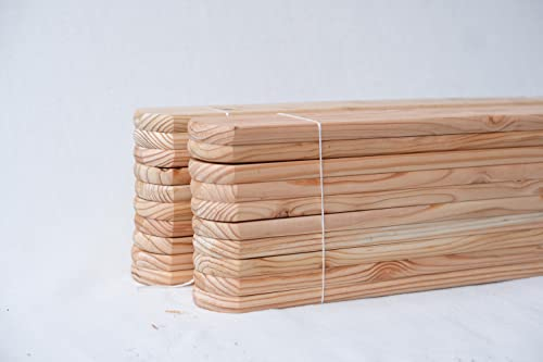 Lot de 20 lattes de clôture en mélèze de Sibérie 9 x 2 x 140 cm