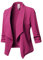 ORANDESIGNE Blazer Donna Elegante Cerimonia Curvy Giacca Leggera Ufficio Moda Casual Cappotto Corto Primavera Business Cardigan da Lavoro Slim Tailleur Giacche da Abito Rosso Rosa M