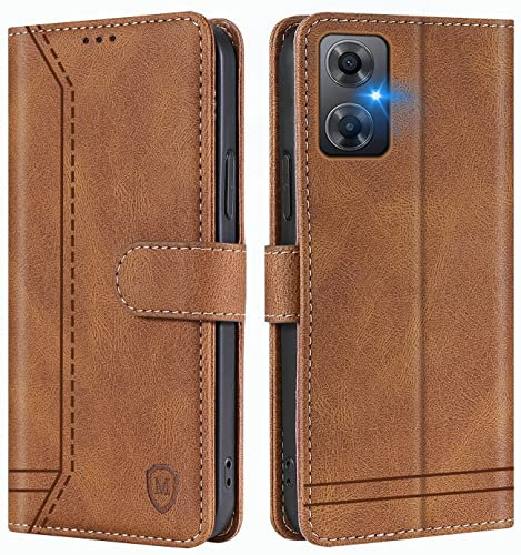 GoodcAcy Coque pour Xiaomi POCO M4 5G/M5 Coque, Etui Protection Housse Premium en Cuir PU,Pochette Fermeture Magnétique,Flip Case Compatible avec Xiaomi POCO M4 5G/M5 (Brun)