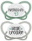 nip - Butterfly | 0-6 Monate | 2er Pack | Stillfreundlicher, zahnfreundlicher Babyschnuller inkl. Schnullerbox. Nachhaltiger Schnuller mit weichem Silikonsauger, Pupsmaschine/Little brother
