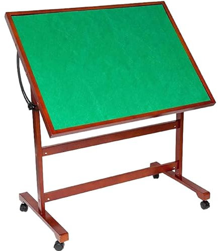 RVUEM Wooden Jigsaw Puzzle Table, 1500/2000/2500 Piece Tilting Puzzle Board, with Wheels and Non-Slip Surface, Easy Transport, Ideal for Puzzle Amateurs,Green,103 * 73CM