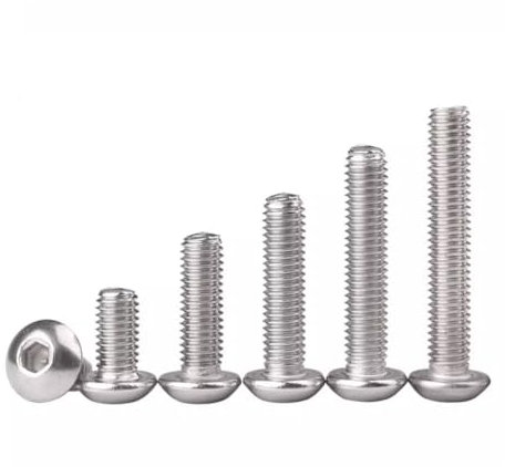 Foyoram #2-56 UNC Lot de 100 vis à tête demi-ronde avec six pans creux en acier inoxydable Filetage 2#-56 Vis à tête semi-ronde à six pans creux ANSI/ASME B 18.3 (#2-56 x 3/4)