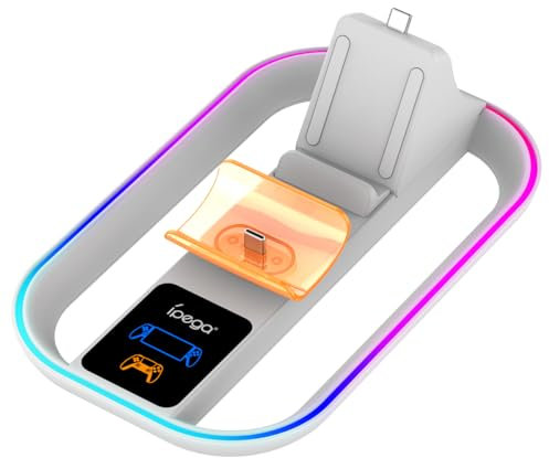 Suitable For Playstation Portal Game Console Charger Charging Base Docking Station For PS5 Game Controller Charger With Colorful RGB Lights