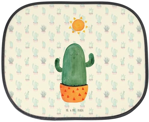 Mr. & Mrs. Panda Auto Sonnenschutz Kaktus Sonne - Geschenk, Sonnenschutz Autofenster, glücklich, Kakteen, Geschenkidee, Trennung, Sonnenschutz fürs