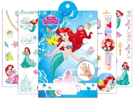 80 Meerjungfrau Temporäre Tattoos Mermaid Temporary Tattoo Stickers Set Party Favor Tattoo Aufkleber (4 Blätter)