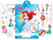 80 Meerjungfrau Temporäre Tattoos Mermaid Temporary Tattoo Stickers Set Party Favor Tattoo Aufkleber (4 Blätter)
