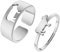 Caiduoduo Ring Set Kuh Schmuck Färse männlich und weiblich Paar Ring Edelstahl Ring