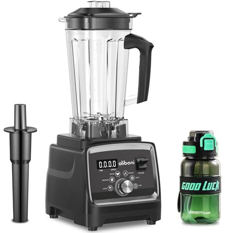 Batidora de cocina, 68 onzas, hoja de acero inoxidable con 6 cuchillas, mezclador de alto rendimiento para batidos, ajuste inteligente de programa para batidos, purés, cubitos de hielo, batidos, jugo