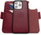 dreem Fibonacci compatible with iPhone 16 Pro Max wallet case / 2-in-1 shockproof case and detachable vegan leather folio, Compatible with MagSafe, RFID protection [Burgundy]