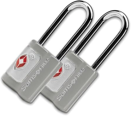 Samsonite 91162-1508 Serratura e Accessori di Sicurezza Viaggio TSA Approvato, Grigio Chiaro