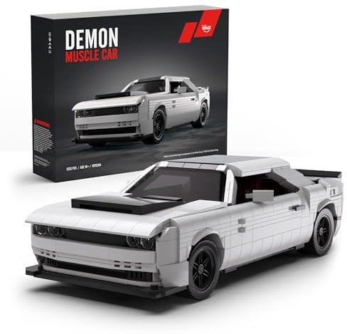 Nifeliz Demon Muscle Car Bauspielzeugset, Klemmbausteine Auto Modell Sammlerstück für Erwachsene, Geschenk für Autoliebhaber (1225 Teile, NF10284)