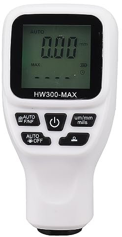 Car Coating Thickness Meter, Coating Thickness Auto Power Off for Industrial Spray Painting (White)