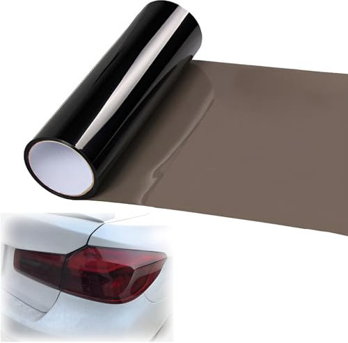 1 Rouleau Film teinté pour phares de Voiture,Film de Protection Noir Clair,Film teinté en Vinyle Transparent pour Feux arrière de Voiture,phares antibrouillard