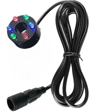 kesurpae Conector RGB impermeable para estanque, fuente de agua subacuática para pecera, iluminación especial para estanque, fuente de agua subacuática para pecera, 6 LED multicolores