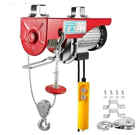 Grúa de elevación eléctrica de 2000LBS con cuerda de alambre de 12M y Control remoto con cable, nuevo cabrestante elevador portátil, garaje superior automático