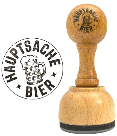 Hauptsache Bier Holzstempel