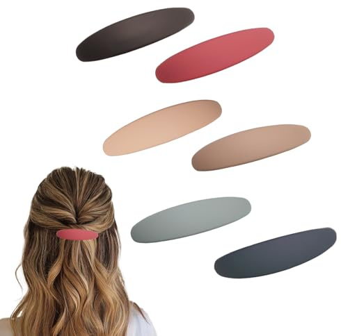 ZEMINRI 6 Stück Automatische Haarspangen Damen Vintage Französische Haarspange für Alle Haartypen Vintage Hair Clips Automatischer Volumenclip für Frauen und Mädchen (Mehrfarbig)