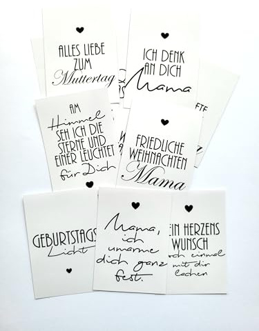 Grablicht Sticker Set - Für Mama - Jahresvorrat - Muttertag - Geburtstag... - 12 Aufkleber