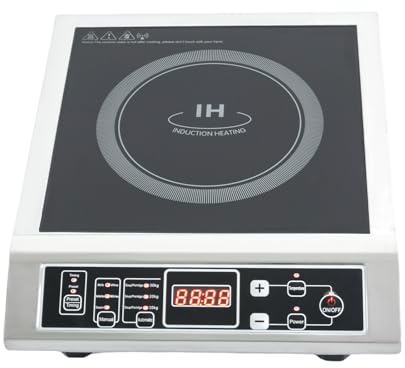 Induktionskochplatte, 3500W Profi Induktionsplatte 10 Stufen Induktionskocher Induktionskochfeld, 0-3H Timer | 80-300℃ | 50Kg Tragfähigkeit, Kochfeld für Gastronomie/Hotels