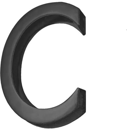 House Numbers for Outside 6Cm 3D Self Adhesive Number Letter Sticker For Home Outdoor Mailbox Exterior Address Plate(C-Black)