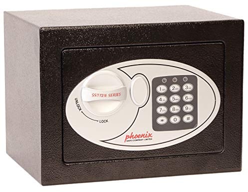 Phoenix Safe Compact Home Office SS0721E Security Safe with Electronic Lock, Steel, Black