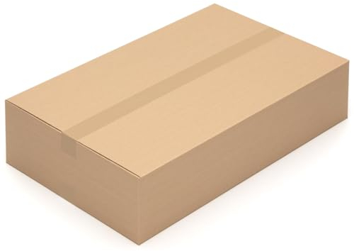 KK Verpackungen Versandkartons 700 x 440 x 160 mm Braun 1-wellig (Außenmaß 705 x 445 x 170 mm) | 15 Stück, Faltkartons Kartons für Versand als DHL Paket Hermes Paketklasse L DPD GLS Paketklasse XL