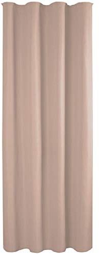 Bestlivings Vorhang Blickdicht (140x145cm / 1 Stück) Gardine Uni (Sandgrau) mit Kräuselband/Universalband, Dekoschal für Fenster, Balkon - Dekorativer Gardinenschal