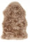-LUXOR- living Lammfell Schaffell Echt, Fellteppich, Fell für Stühle, Schaffell Teppich, Bettvorleger Schlafzimmer, 50 mm Florhöhe, 60 x 85 cm Taupe