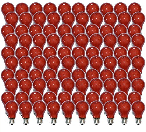 NCC-Licht 100 x Glühbirne 25W E27 ROT Glühlampe 25 Watt Glühbirnen Glühlampen bunt