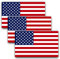 Anley 5 x 3 Zoll Aufkleber mit amerikanischer US-Flagge – Patriotische Sterne, reflektierende Streifen, Autoaufkleber mit USA-Flagge – Unterstützung des US-Militärs (3er-Pack)
