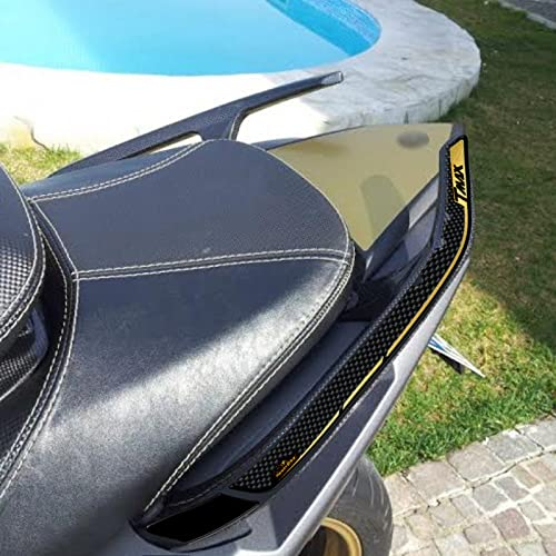 Resin Bike Adesivi Scooter Compatibile con Yamaha Tmax 500 530 2008-2016. Protezioni Maniglie Passeggero da Urti e Graffi. Coppia Adesivi 3D Resinati Effetto Carbonio