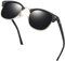 KANASTAL Halbrahmen Sonnenbrille Herren und Damen Klassische Retro Polarisiert Halbrand Sonnenbrille UV400 Schutz mit Metallrahmen, Matt Schwarz Gold Rahmen Schwarz Gläser
