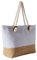 DonDon Badetasche XXL Familie Strandtasche Damen mit Reißverschluss Beach bag groß - Streifen hellblau