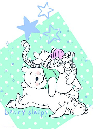 Komar Disney Wandbild Winnie Pooh Beary Sleepy | Kinderzimmer, Babyzimmer, Dekoration, Kunstdruck | ohne Rahmen | WB086-50x70 | Größe: 50 x 70 cm (Breite x Höhe)