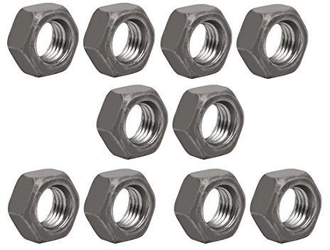 10pcs M12 x 1,5mm Passo Metrico Filettatura Fine Acciaio Al Carbonio Sinistro Dadi Esagonali Sinistri