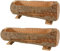 E-line Fioriera in Legno Naturale, Tronco Porta Fiori, cm 50x15