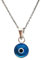 MYSTIC JEWELS by Dalia - Collar Mal de Ojo de Cristal Azul para la Buena Suerte - Plata de Ley 925 - - Cadena 40 a 45 cm Longitud,por protección para Mal de Ojo (Azul Claro)