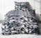 Heubergshop 2 TLG. Baumwoll Renforcé Bettwäsche 135x200cm und 80x80cm - Camouflage Tarnmuster - 100% Baumwolle (Grau, Schwarz, EW-200-3)
