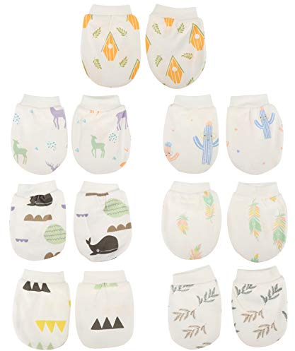 7 Paar Baby Baumwolle Handschuhe Neugeboren Anti Scratch Mittens Neugeborenen Beruhigende Handschuhe für Baby Infant Jungen Mädchen Mixted Farbe