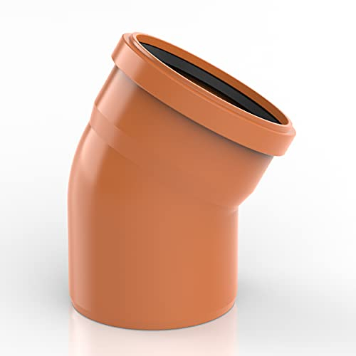 AUPROTEC KG Rohr Bogen DN110 Kanalrohr Abwasserrohr Rohrbogen 30° 1 Stück