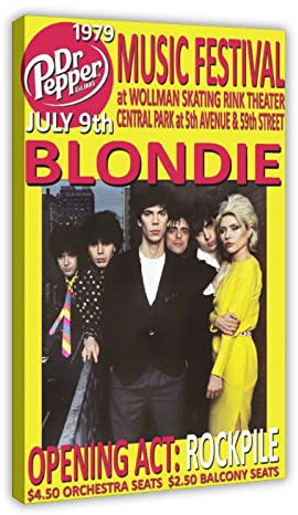 Blondie Retro Classic Music Singer Cover 1 Canvas Poster Bedroom Decor Sports Landscape Office Room Decor Gift Frame:24x36inch(60x90cm)