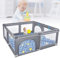 LARS360 Baby Laufgitter Laufstall Absperrgitter 200 x 180cm Aktivitätszentrum Netz Laufgitterzelt mit Rutschfester Basis Tragbares Sicherheitsspielplatz Krabbelgitter