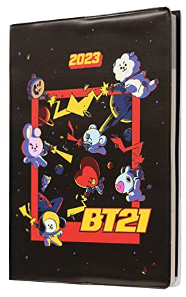 Grupo Erik Terminkalender 2023 - BT21 Terminkalender A6 Format - Kalender 2023 - Taschenkalender - Wochenplaner - Personal Organizer auf Englisch - BE ARMY - FSC-zertifiziert
