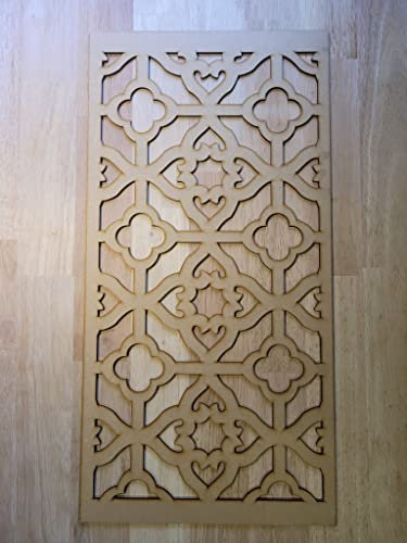 Damask Screen Radiator Cabinet wall Decorative Screening-grille- Perforated MDF panel (1200x600mm) 0009